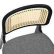 Levede 2x Dining Chair Wood Rattan Armless Black-2006732686818938883