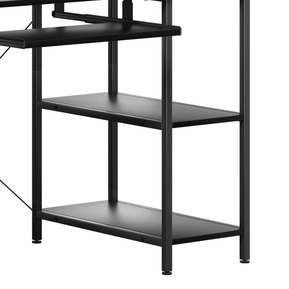 Levede Office Gaming Computer Desk Black-2006732839537741827