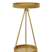 Levede Plant Stand 2 Tiers Outdoor Indoor Gold Medium-2006732933125246979