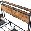 Levede Queen Bed Frame RGB LED 4 Drawers USB-2018816937181712387
