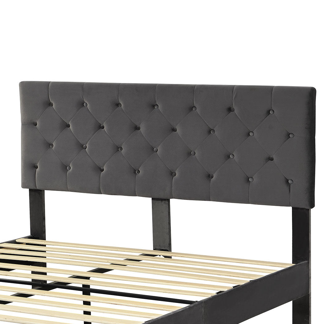 Levede Bed Frame Queen Size Mattress Grey-2006733224449019907