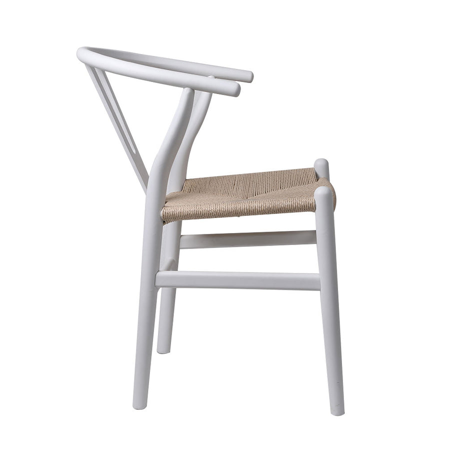 Levede 2x Dining Chairs Wooden Hans White-2006733260503257091