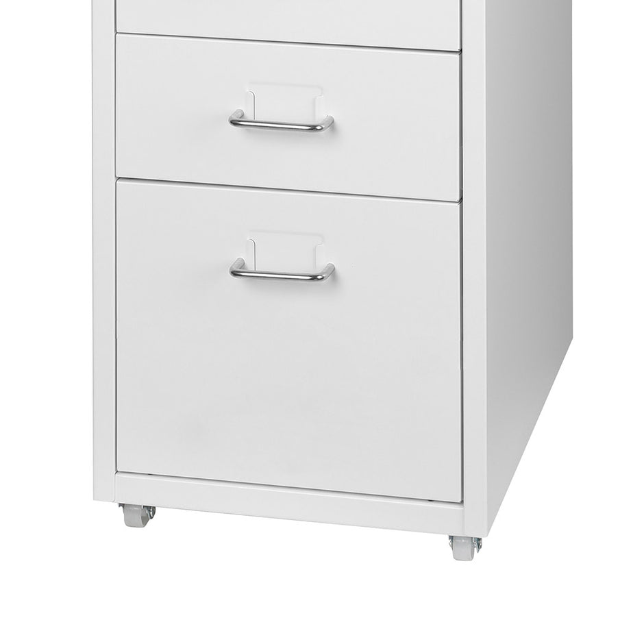 Levede 5 Drawer Office Cabinet Drawers White-2006733174390001667