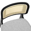 Levede Dining Chair Wood Rattan Armless Black x6-2006732736341086211