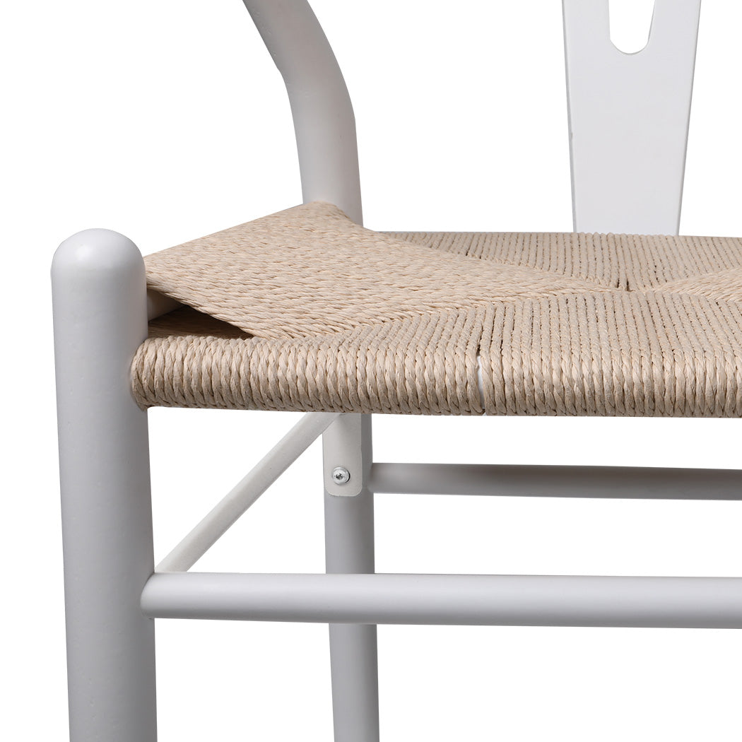 Levede 6x Dining Chairs Wooden Hans White-2006732723238080515