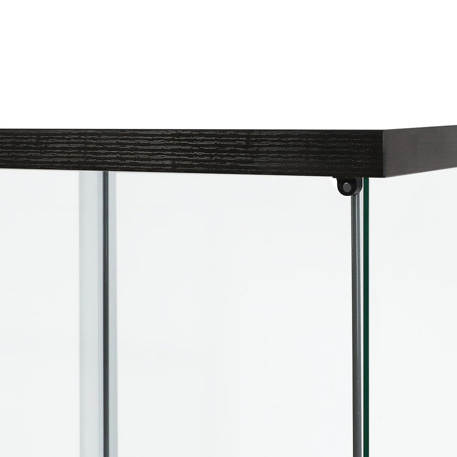 Stacked Display Storage Cabinet Glass Black-2006733282951172099