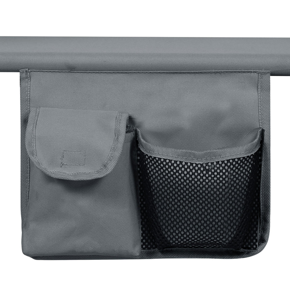 Levede Foldable Lounge Chairs with Canopy Grey-2018816823004368899