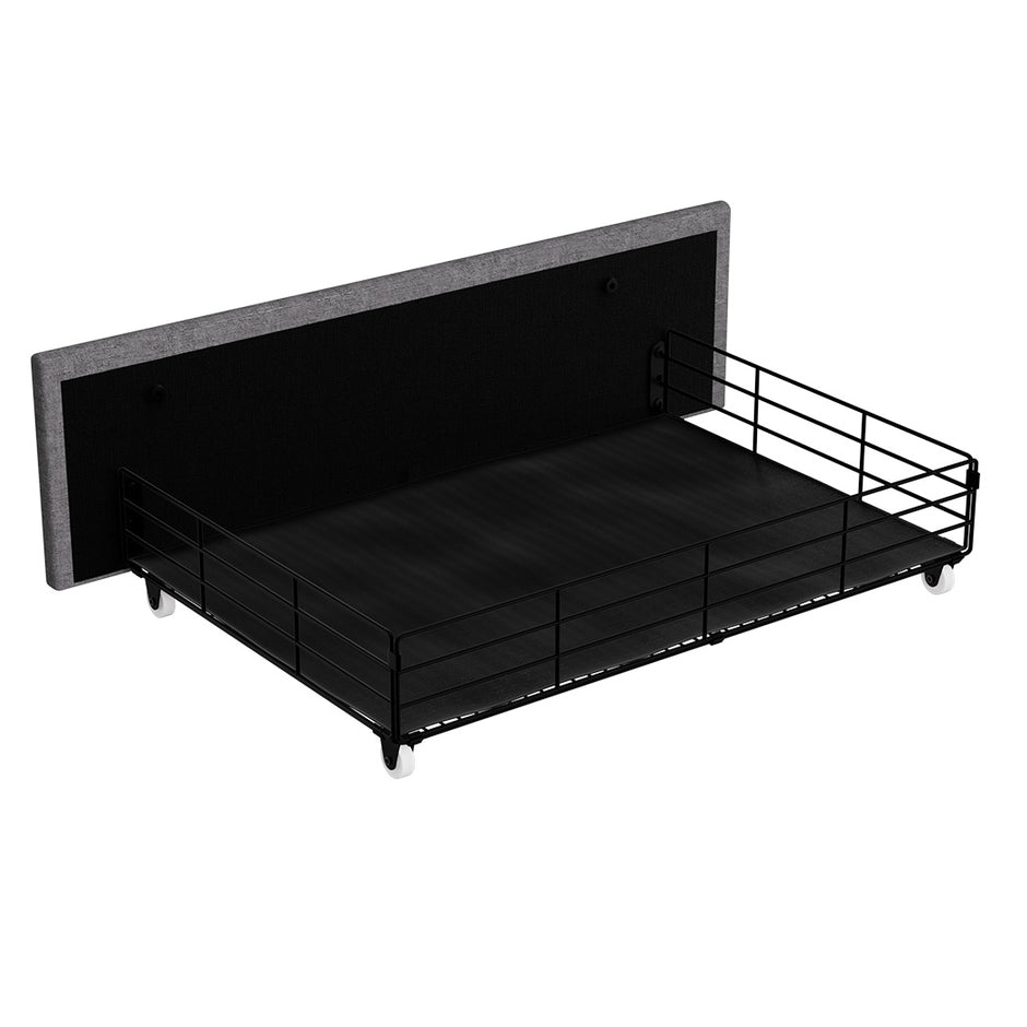 Levede King Bed Frame Fabric Storage Drawer LED USB-2006733381945135107