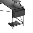 Levede Computer Desk Corner Desk Black-2006732838304616451