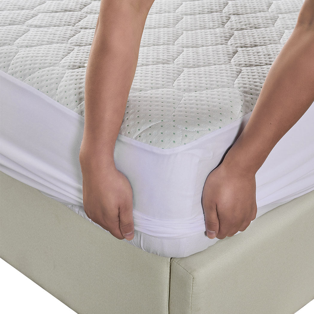 Dreamz Mattress Protector Topper Bamboo Queen-2006733086171205635