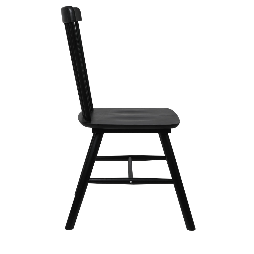 Levede 6x Dining Chairs Kitchen Winsor Black-2006732719299629059