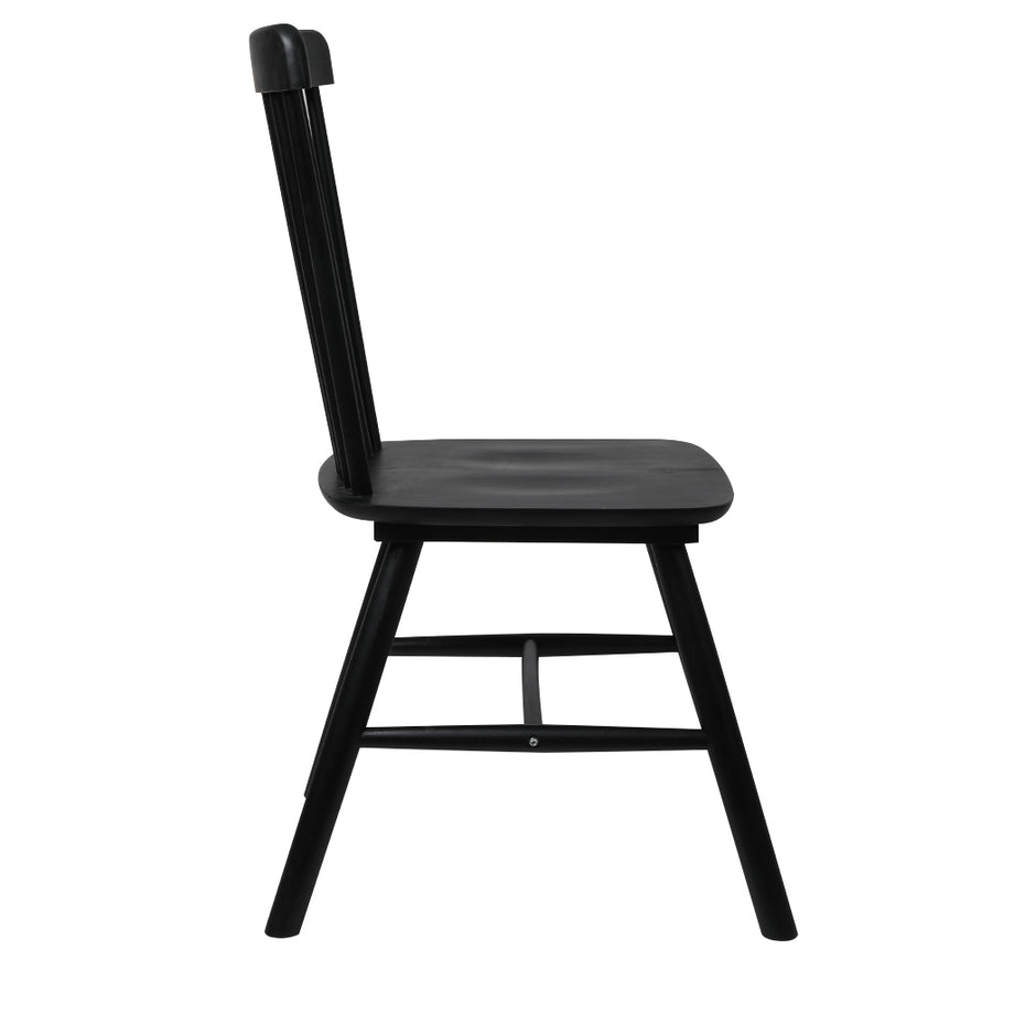Levede 6x Dining Chairs Kitchen Winsor Black-2006732719299629059