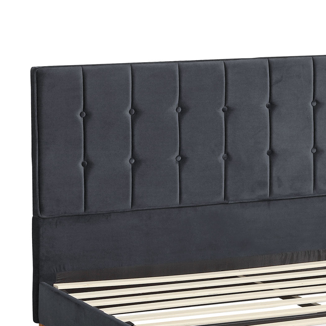 Levede Bed Frame Queen Size Mattress Grey-2006733223933120515