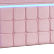 Levede Single Floating Bed Frame LED Headboard USB Pink-2006732795417858052