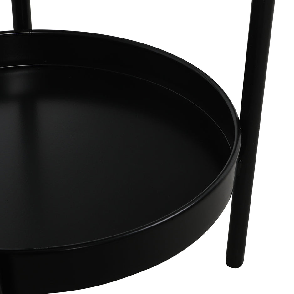 Levede 2 Tier Plant Stand Outdoor Indoor Black Large-2018816746772893700