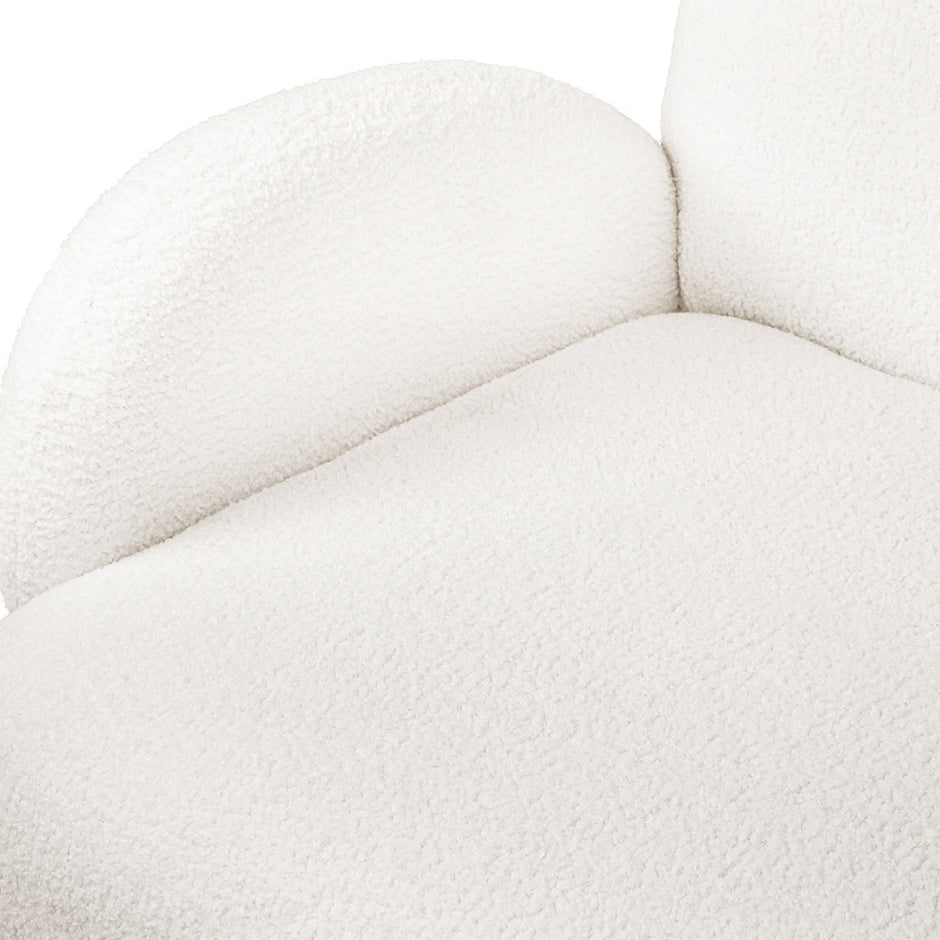 Levede Cloud Sofa 3 Seater Sherpa Fleece White-2006732843321004036
