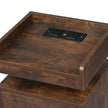 Levede Bedside Table USB Charger Outlet RGB Oak-2006732841915912196