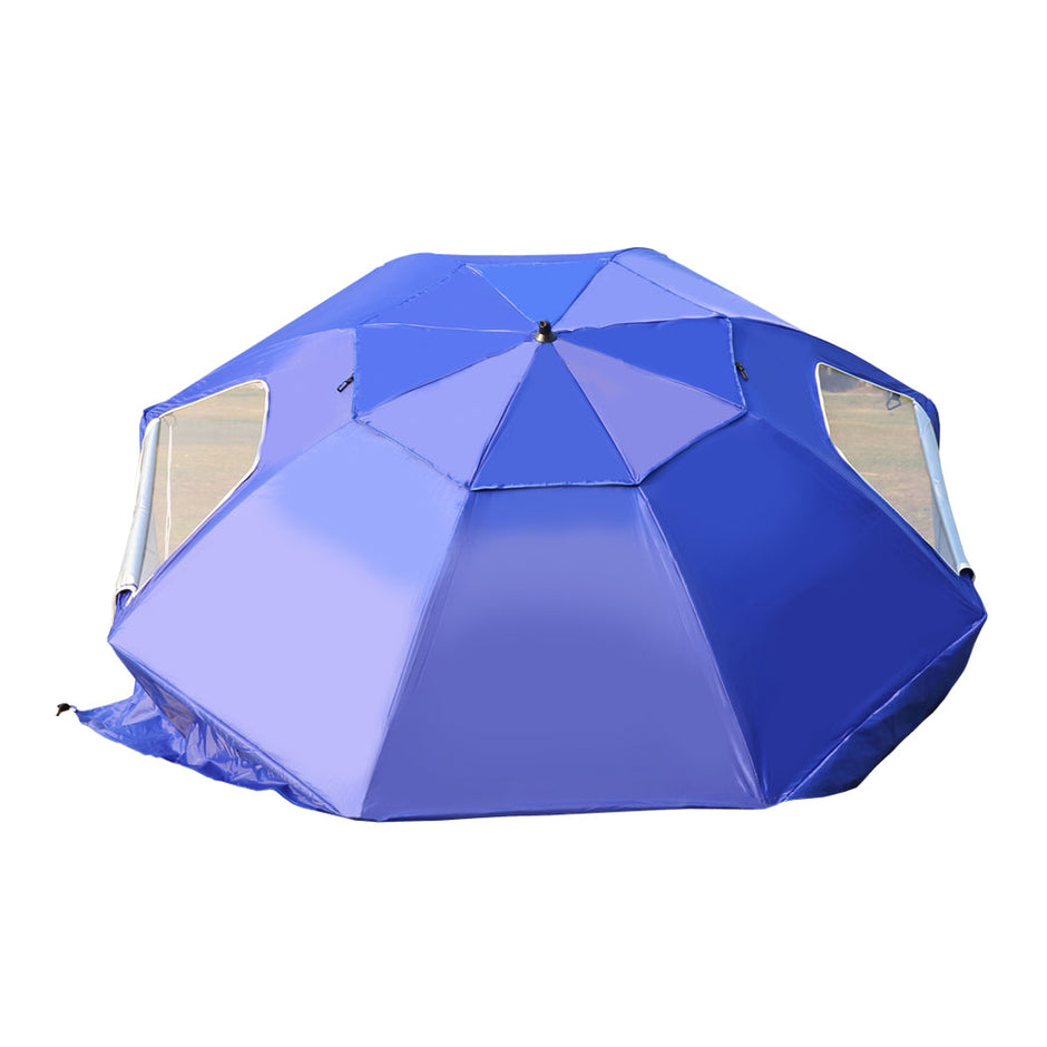 Mountview Beach Umbrella Outdoor Umbrellas Blue 2.33M-2018816736329076740