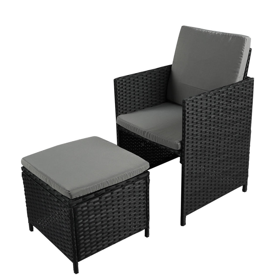 Levede 9PCS Outdoor Table Chair Set-2006733112737927172