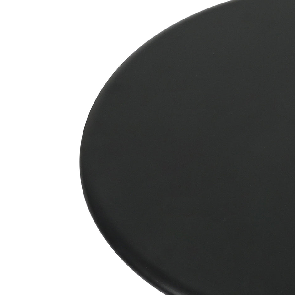 Levede Side Table Vintage End Round Black-2018816842147172356