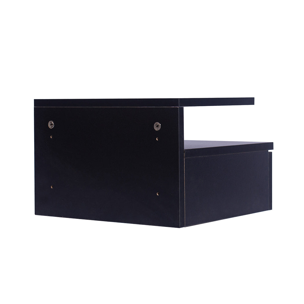 Levede 2x Bedside Tables Side Table Black-2006733164449501188