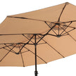 Centra 4M Double-sided Patio Umbrella Outdoor Umbrella Base Stand Khaki-2006732876741218308