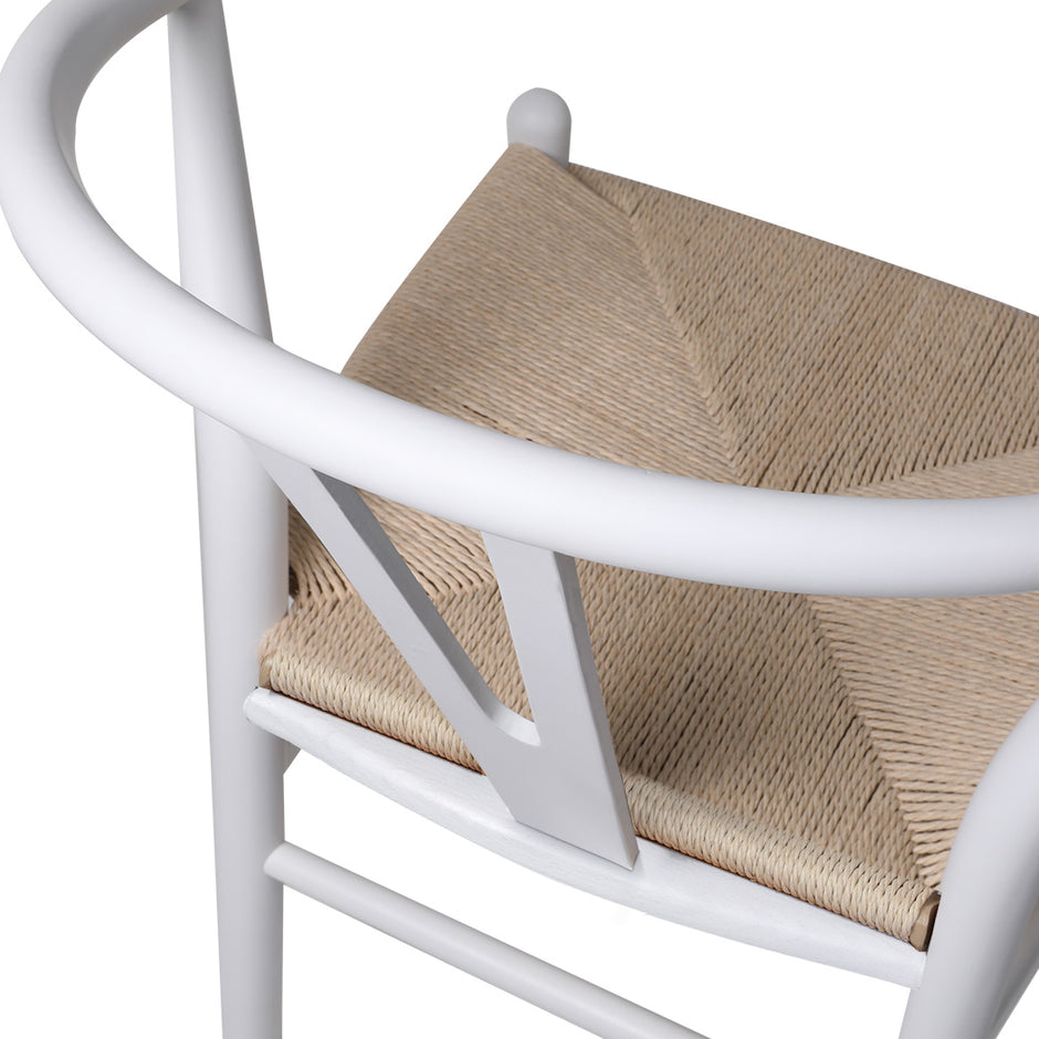 Levede 6x Dining Chairs Wooden Hans White-2006732723238080516
