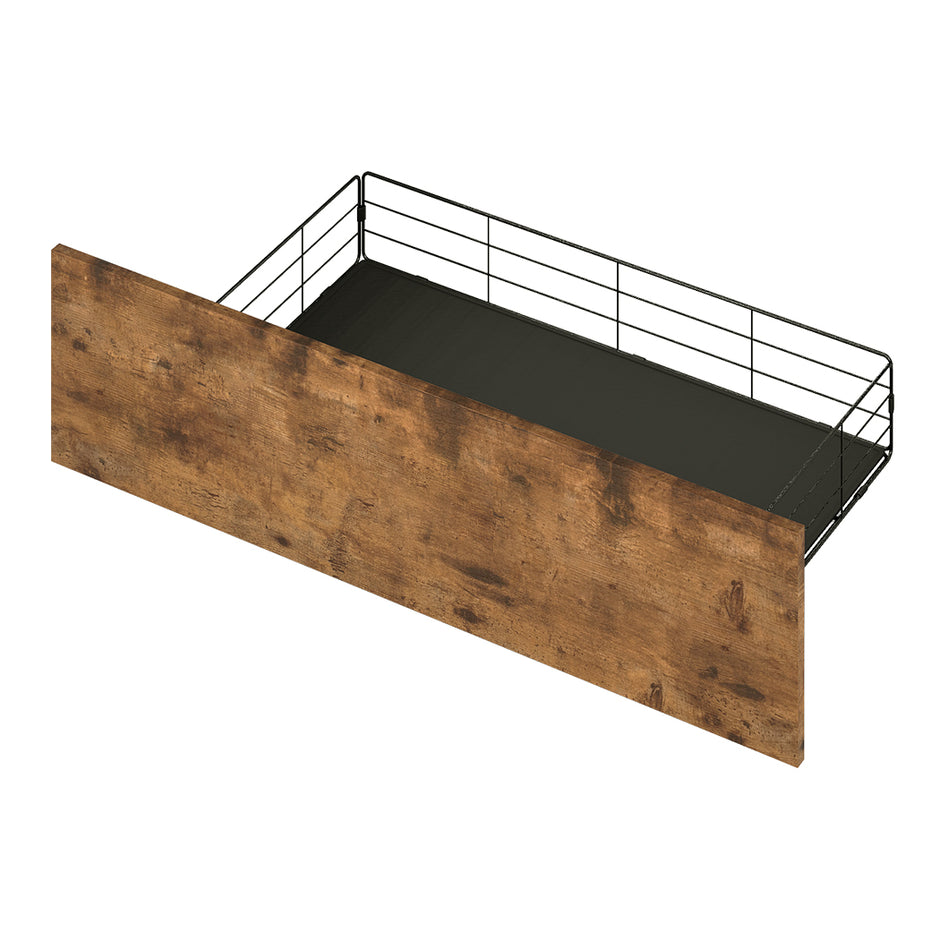 Levede King Bed Frame Industrial Storage LED Charing-2011971104339529732