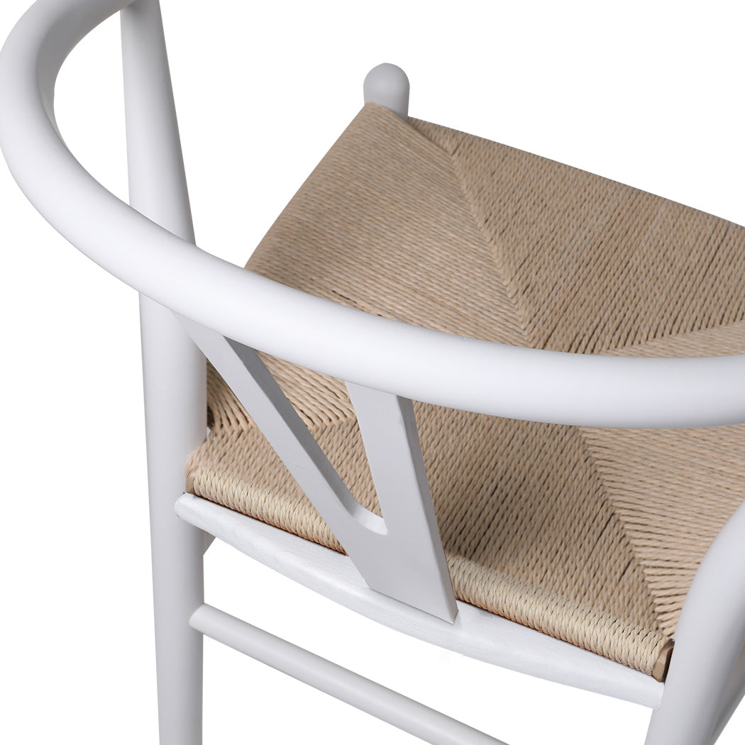 Levede 4x Dining Chairs Wooden Hans White-2006732723045142532
