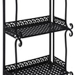 Levede Plant Stand 4 Tiers Outdoor Indoor Black-2006732932802285572