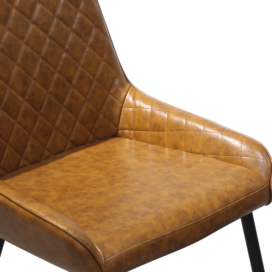 Dining Chairs x 8 Padded Seat PU Faux Leather-2018816926830170116