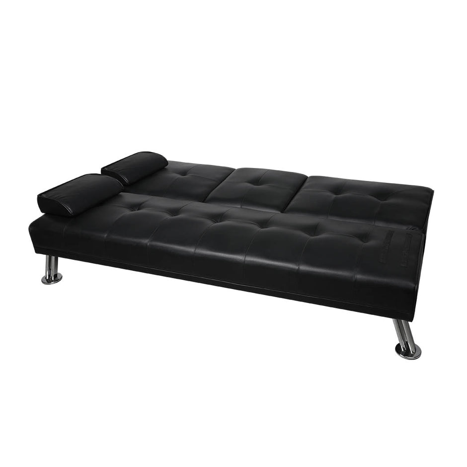 Levede Sofa Bed Adjustable Recliner Black-2006733286516330500