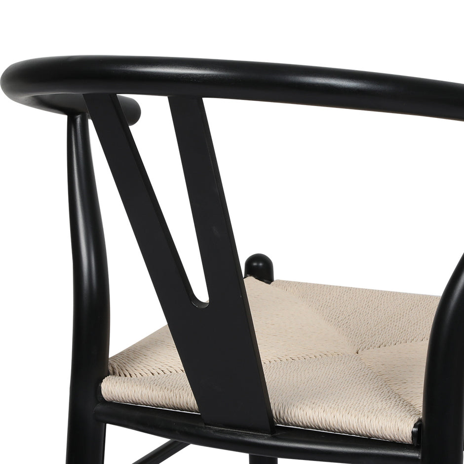 Levede 4x Dining Chairs Wooden Hans Black-2018816917736919044
