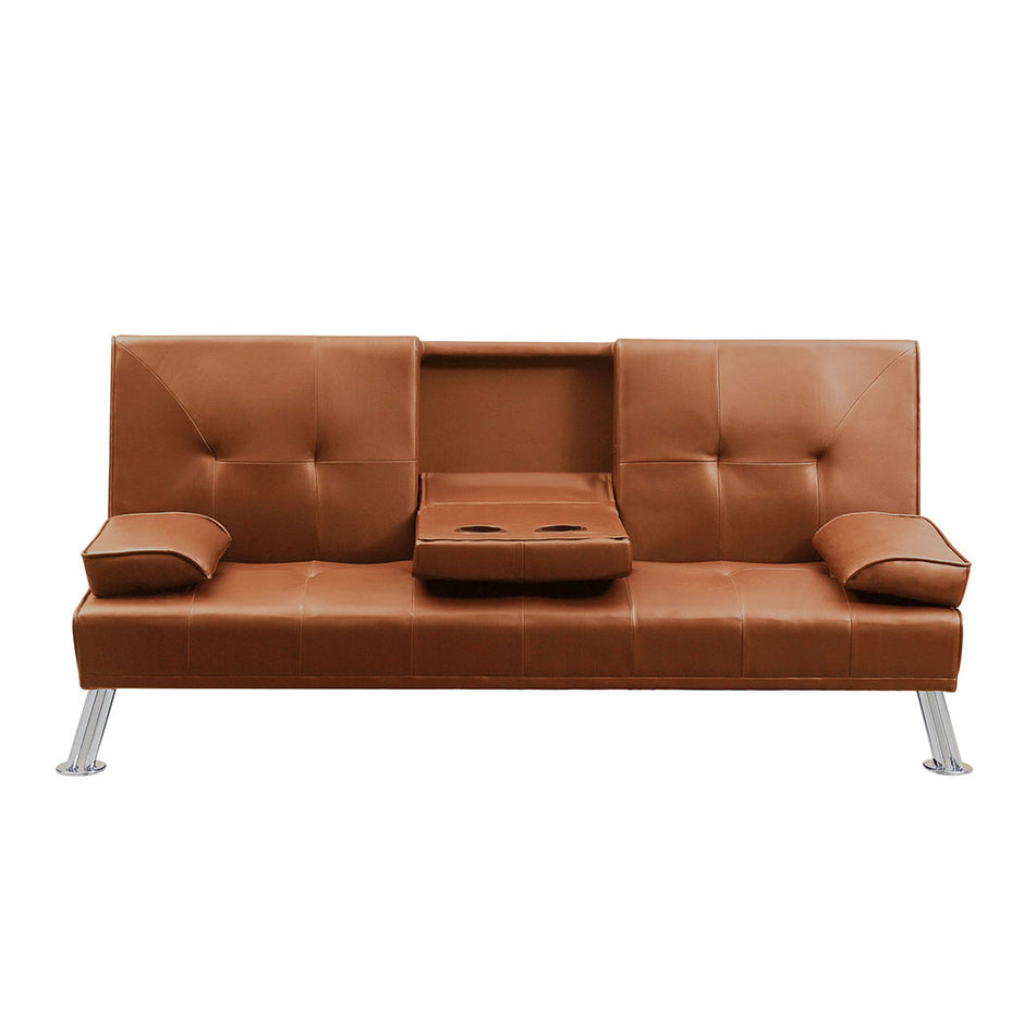 Levede Sofa Bed Adjustable Recliner Brown-2006733286713462788