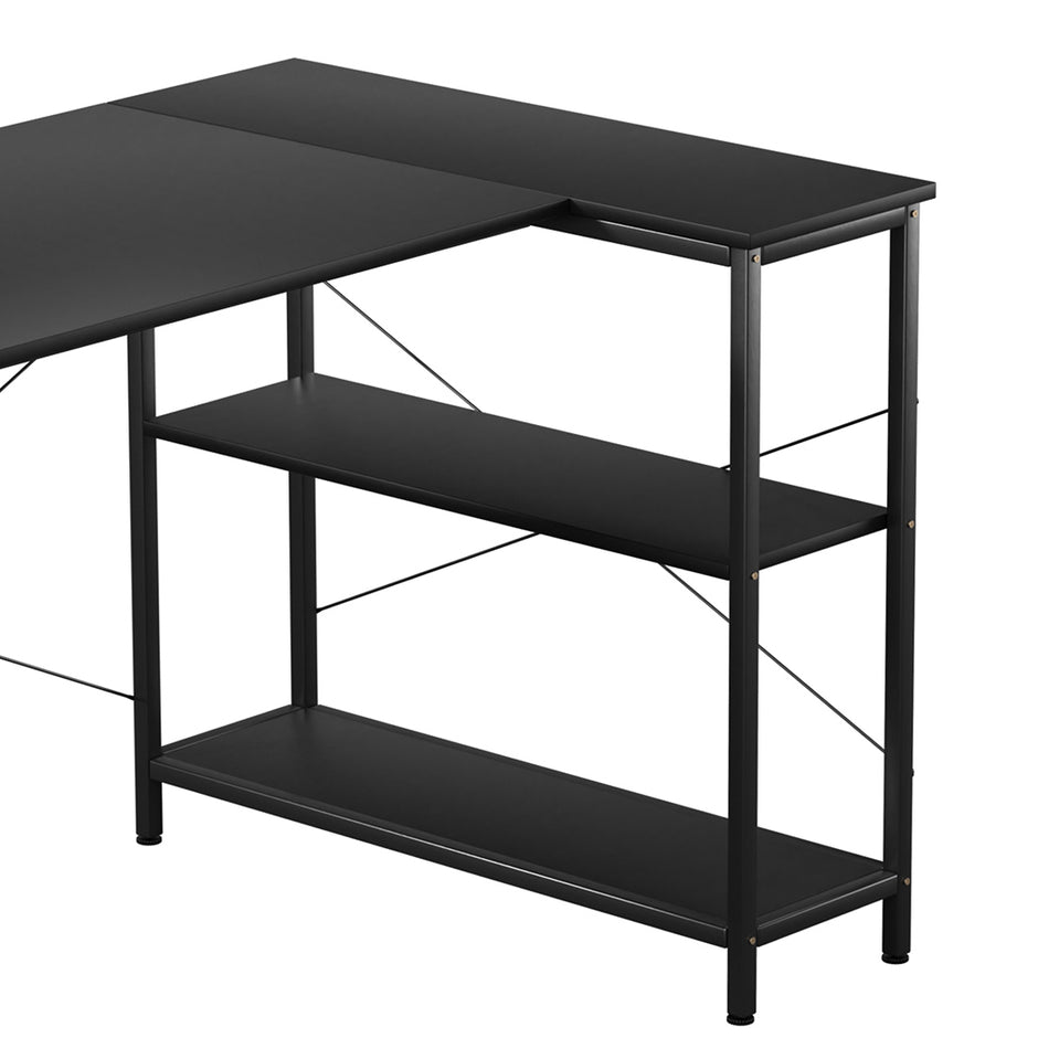 Levede L Shaped Computer Desk Corner Desk Black-2018816900045344772