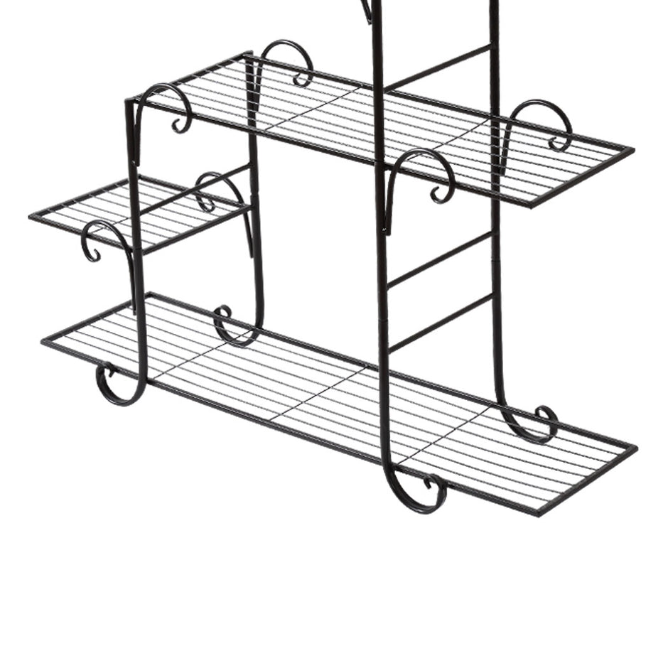 Levede Plant Stand Outdoor Indoor Metal Black-2018816719711244292