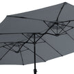 Centra 4.5M Double-sided Patio Umbrella Outdoor Umbrella Base Stand Grey-2018816843556458500