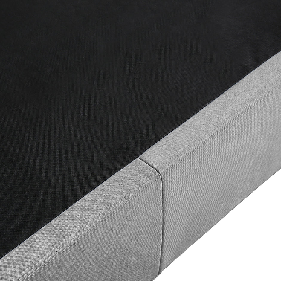 Levede Queen Bed Frame Fabric Tufted Grey-2006733223052316676