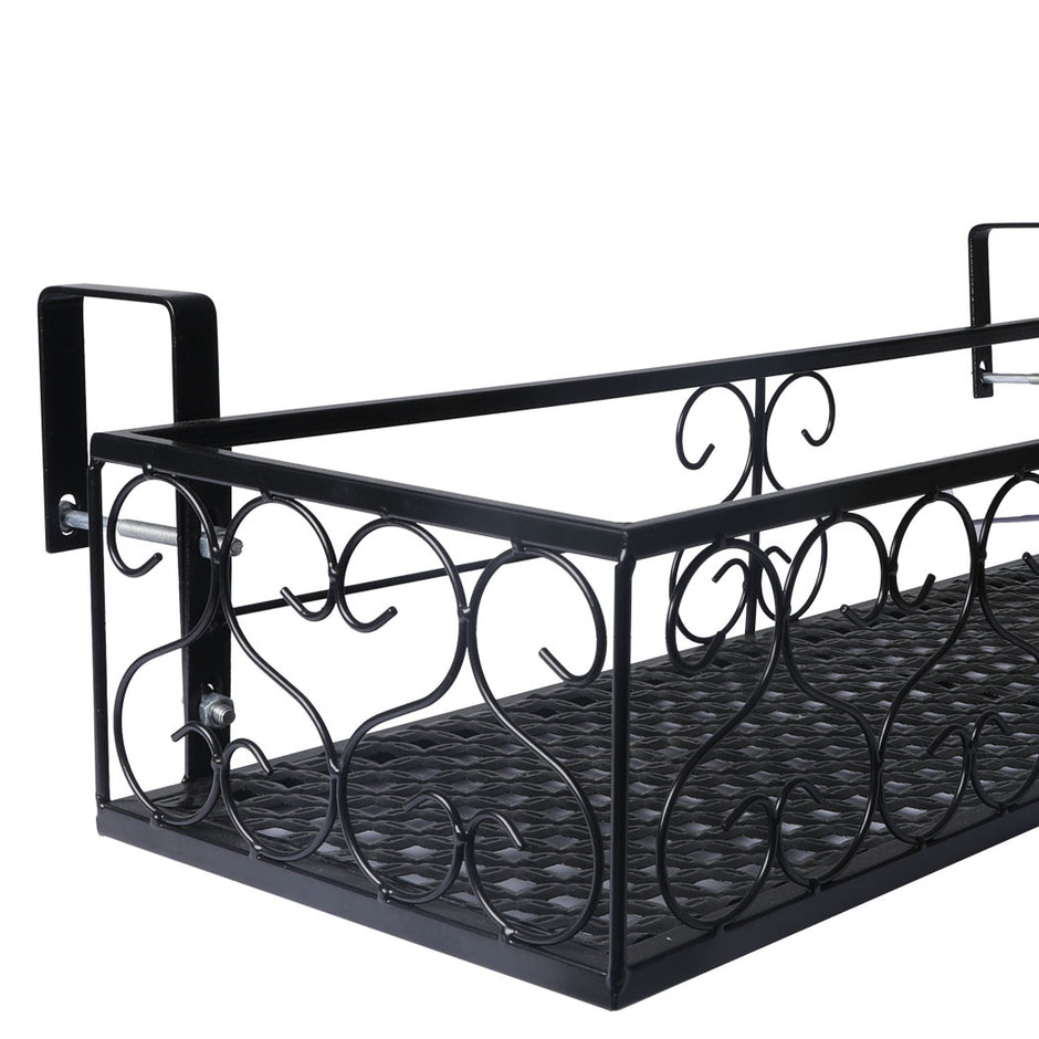 Levede Plant Stand Outdoor Indoor Home Black Rectangle-2018816682574876676