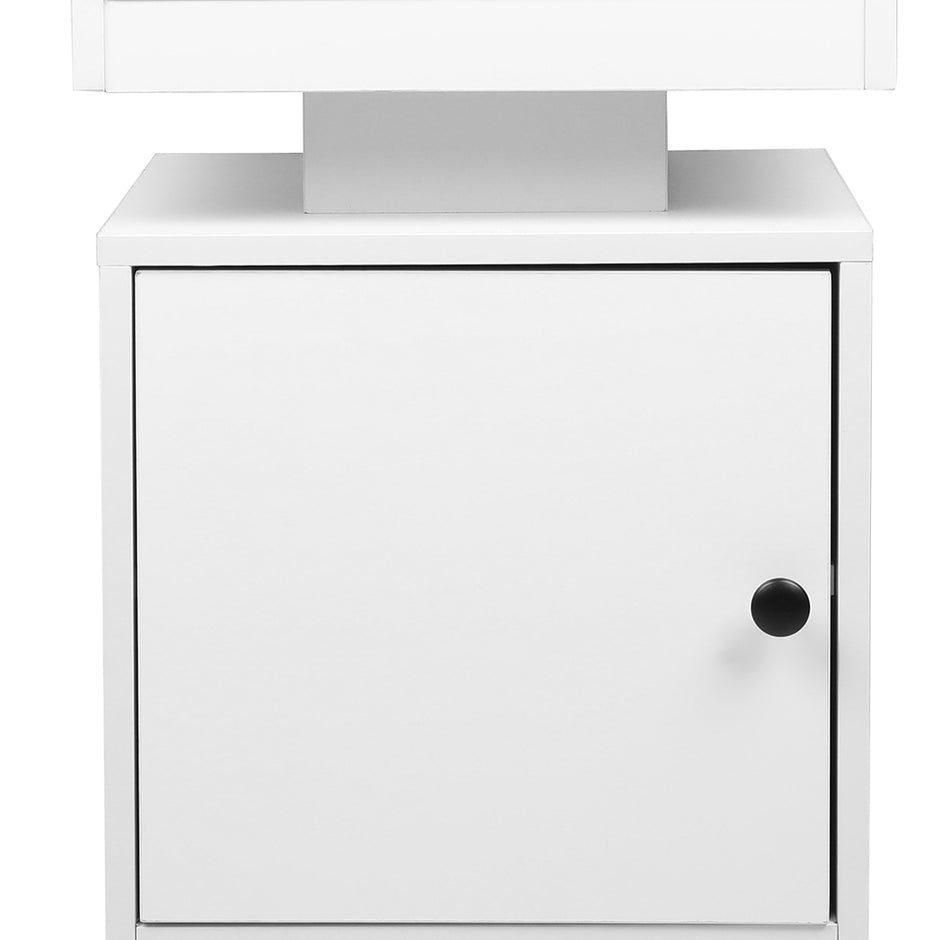 Levede Bedside Table USB Charger Outlet RGB White-2006732842117238788