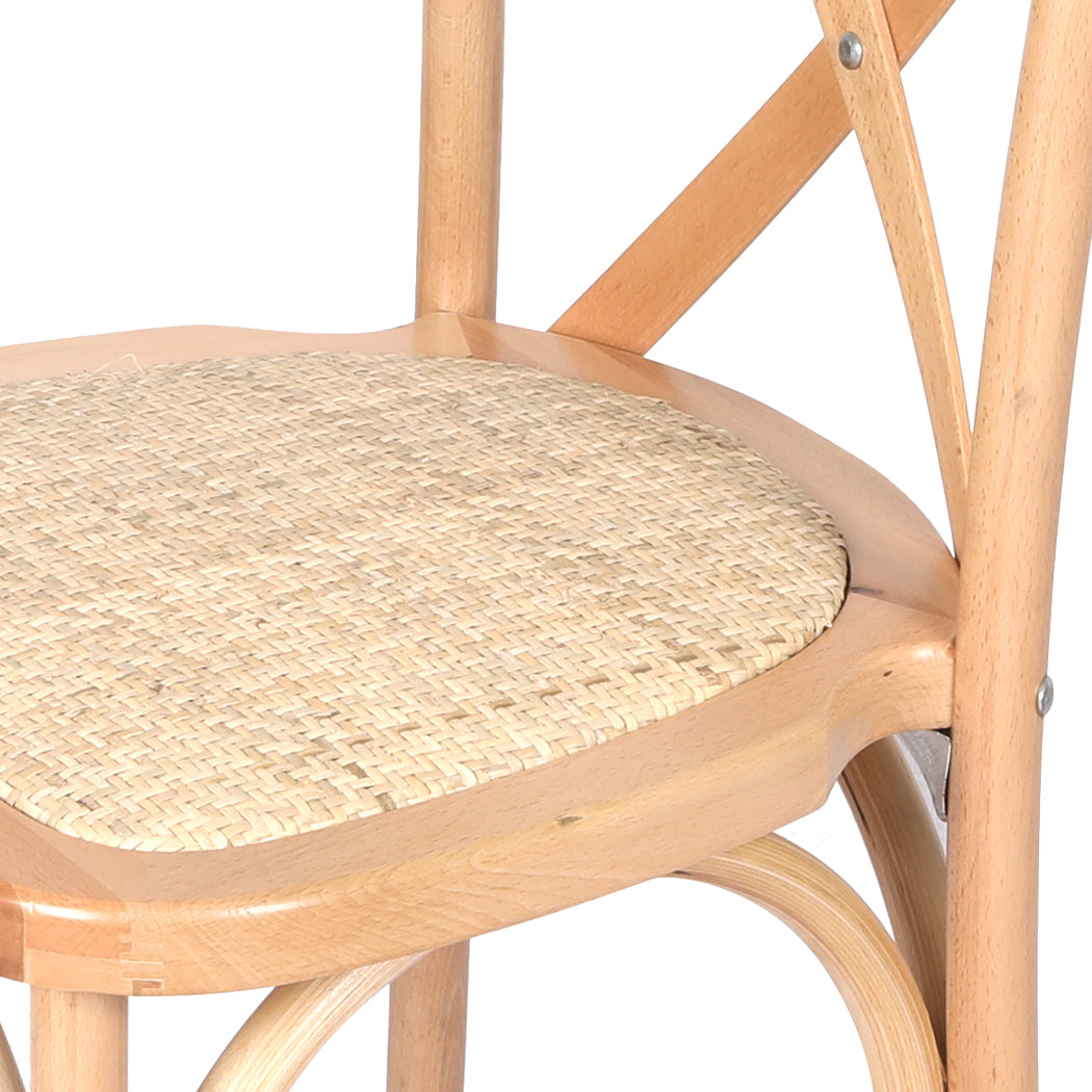Levede 2X Dining Chairs Cross Back Chair-2006732835817394180