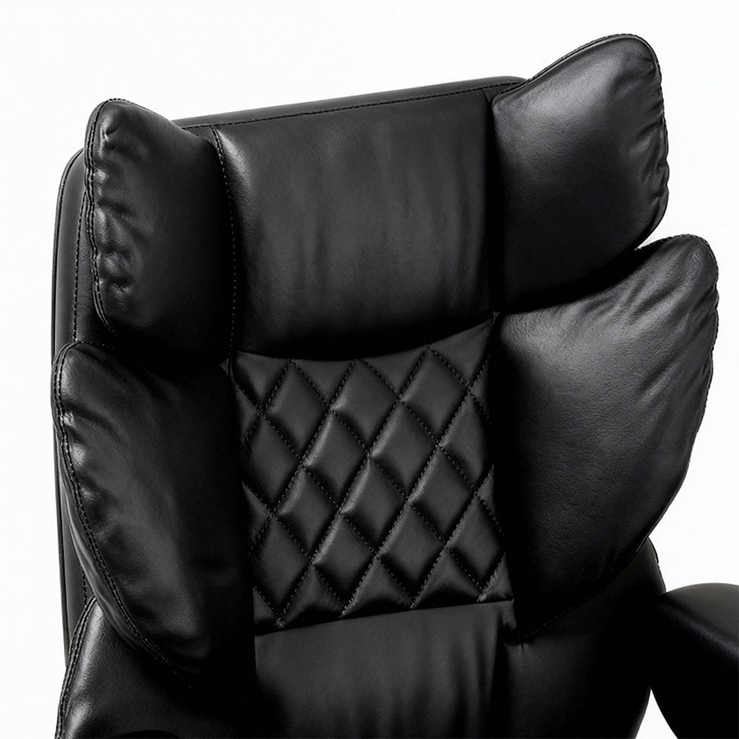 Levede Gaming Office Chair High Back PU Leather Black-2018816911453851653