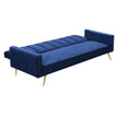 Levede Sofa Bed Convertible Velvet Lounge Recliner Couch Sleeper 3 Seater Blue-2006732804825681925