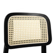 Levede Dining Chair Wood Rattan Armless Black x8-2006732736517246981
