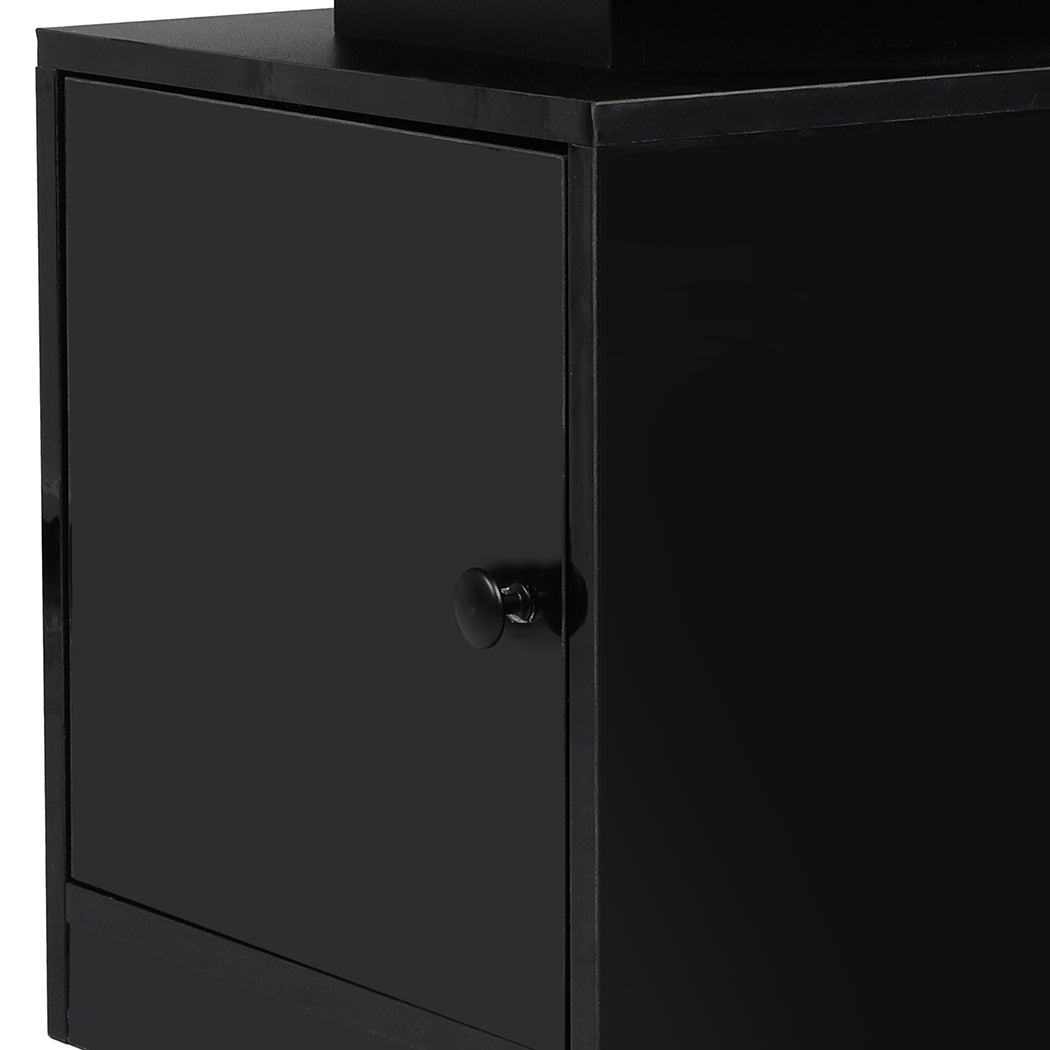 Levede Bedside Table USB Charger Outlet RGB Black-2006732841714585605