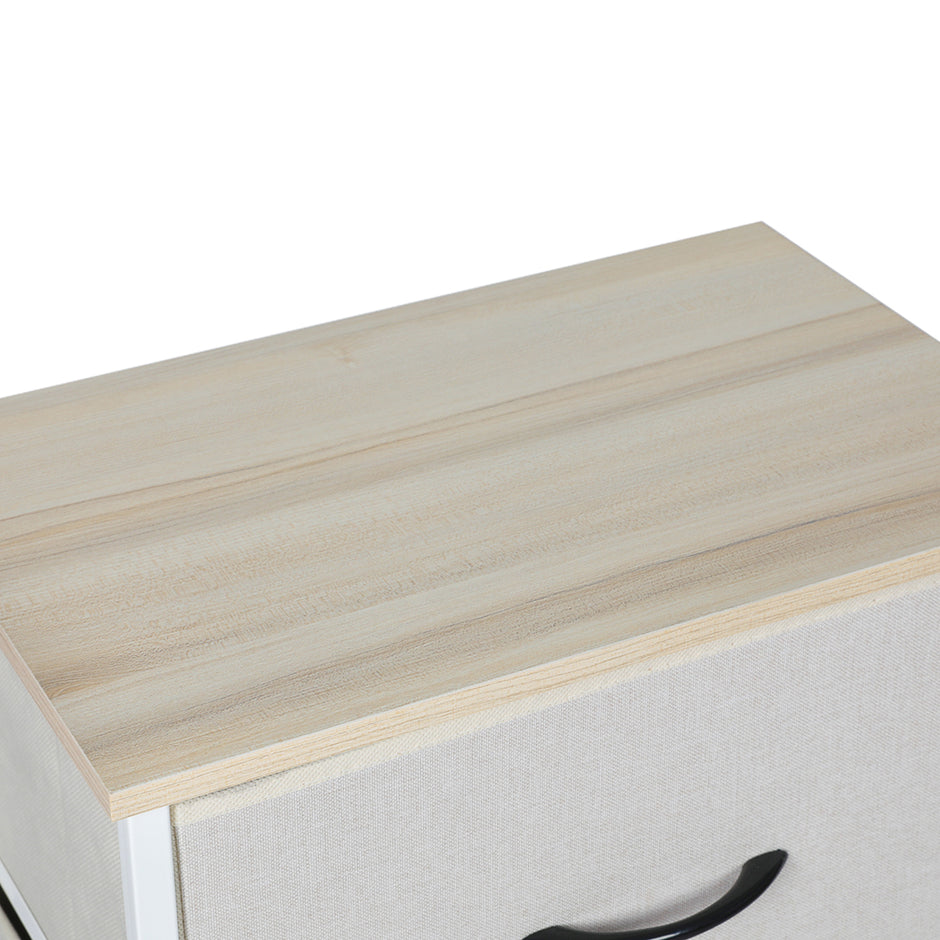 Levede Storage Cabinet Tower Chest Beige-2006733262801735685