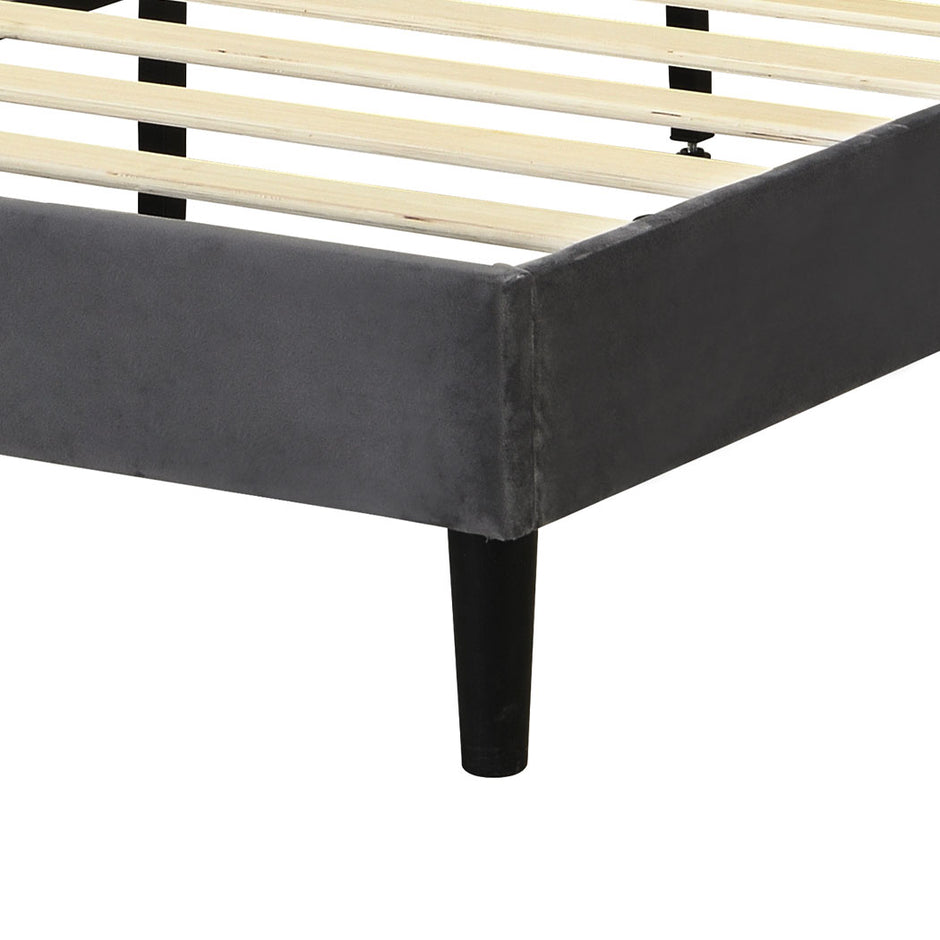 Levede Bed Frame Double Size Mattress Grey-2006733224109281285