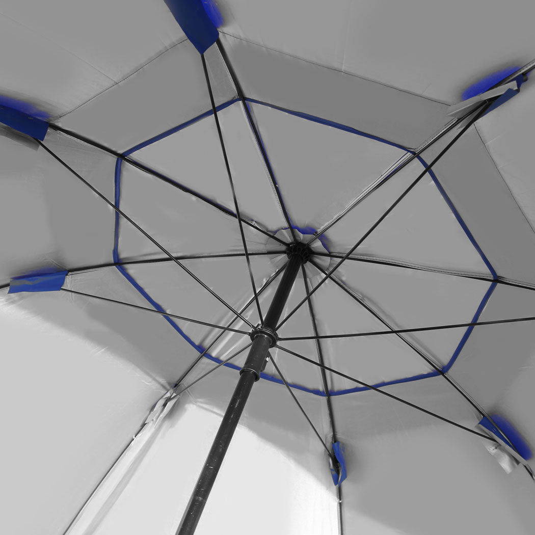 Mountview Beach Umbrella Outdoor Umbrellas Blue 2.13M-2018816743174180869