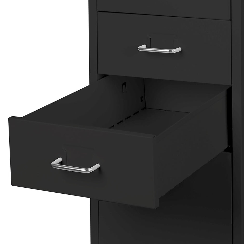 Levede 5 Drawer Office Cabinet Drawers Black-2018816806168432645