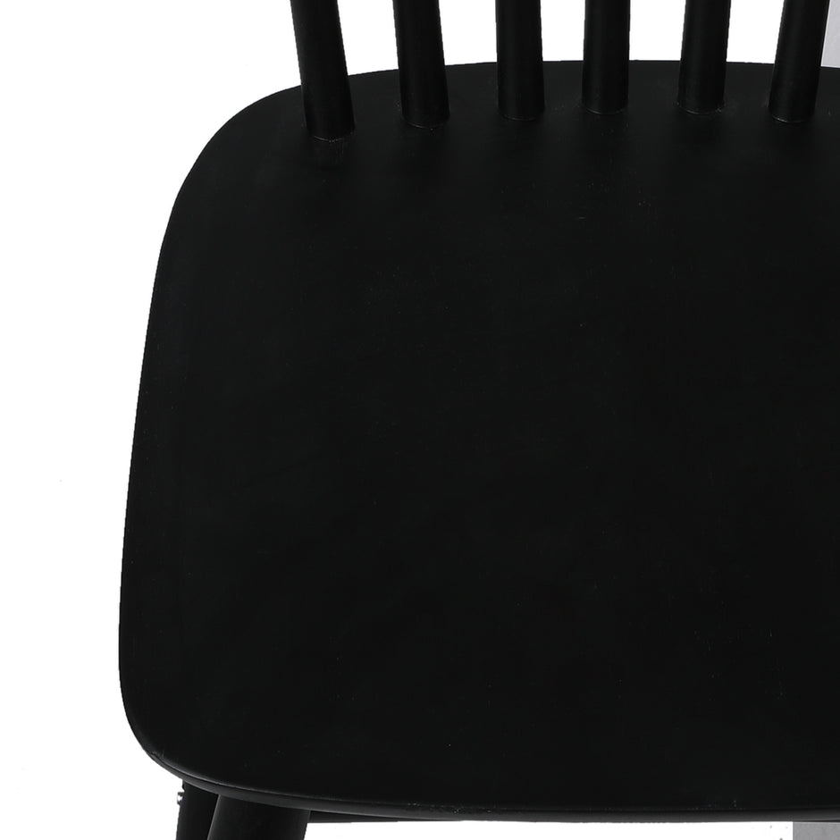 Levede 2x Dining Chairs Kitchen Winsor Black-2018816905514717189